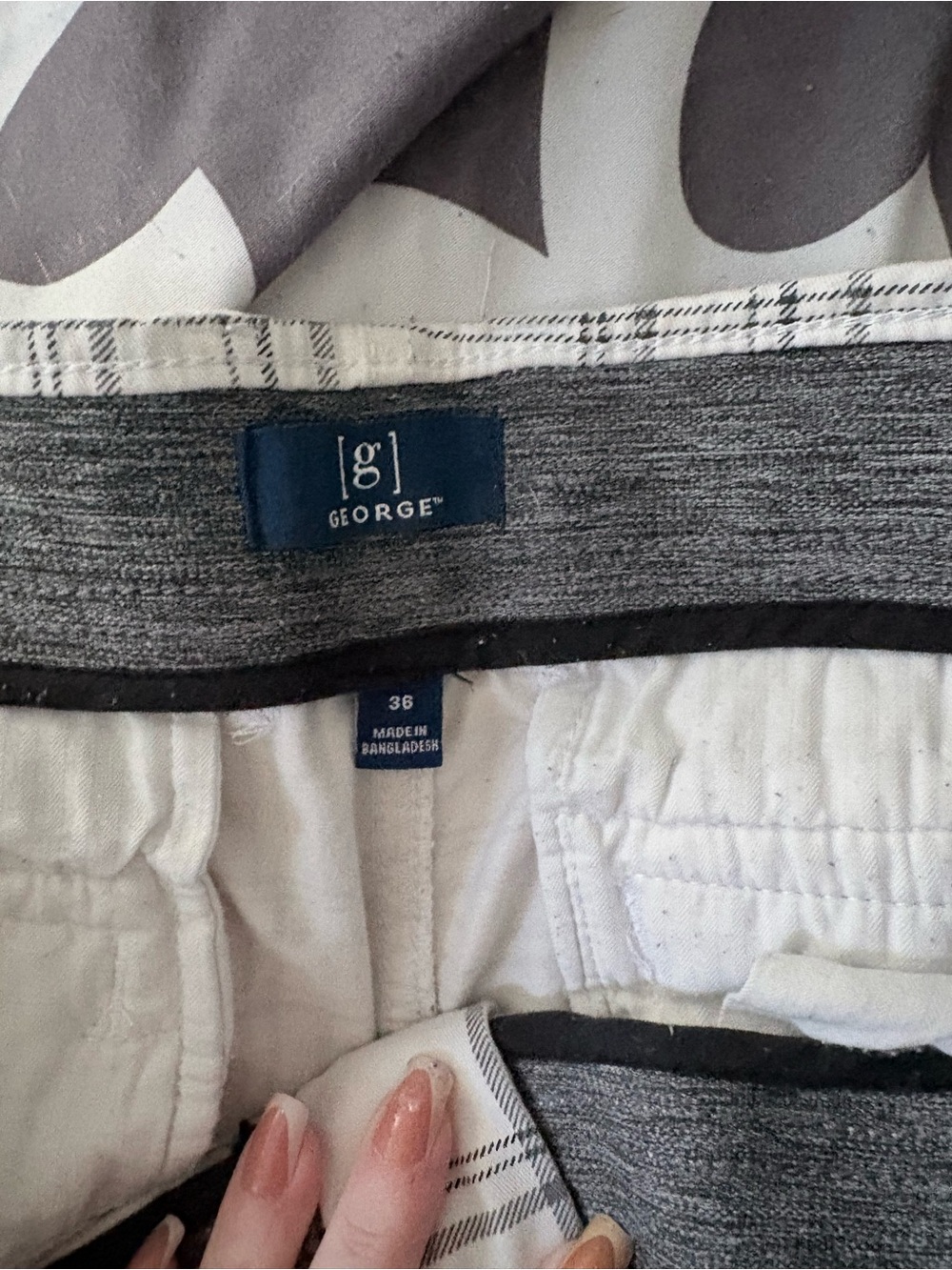 George Heather Gray Pull-On Shorts, and O’neill white and blue. Size 36.